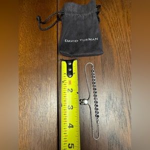 David Yurman silver & black onyx bracelet